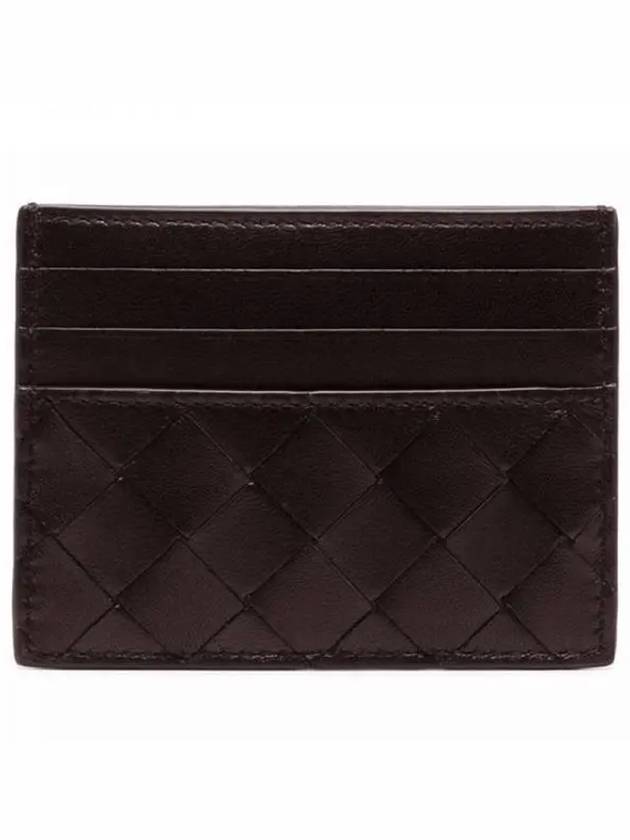 Intrecciato Leather Card Wallet Dark Brown - BOTTEGA VENETA - BALAAN 2