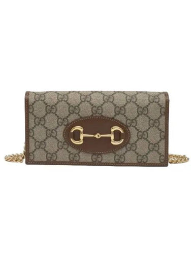 Horsebit Chain Wallet GG Supreme - GUCCI - BALAAN 1