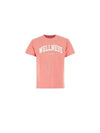 Logo Print Short Sleeve T-Shirt Salmon White Pink - SPORTY & RICH - BALAAN 2