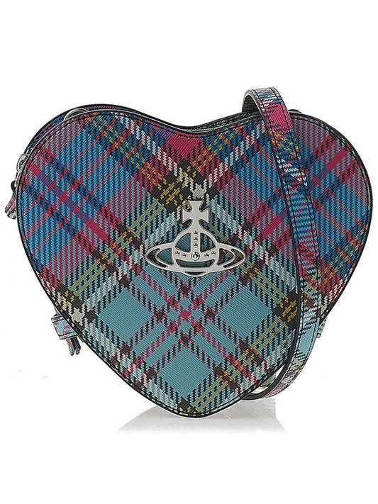 Women's ORB Tartan Check Heart Cross Bag - VIVIENNE WESTWOOD - BALAAN 2