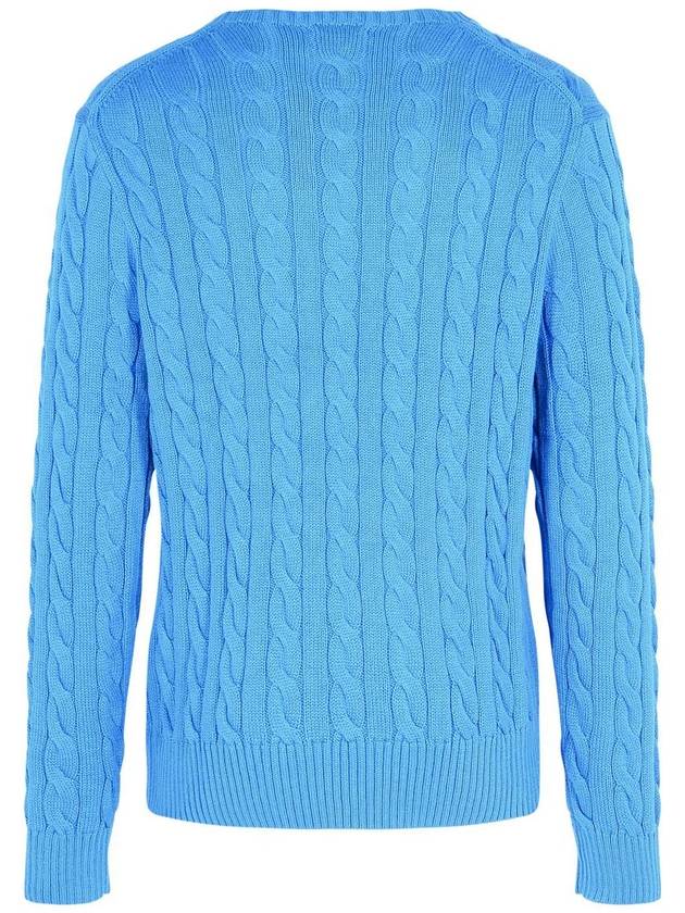 Polo Ralph Lauren Light Blue Cotton Sweater - POLO RALPH LAUREN - BALAAN 3