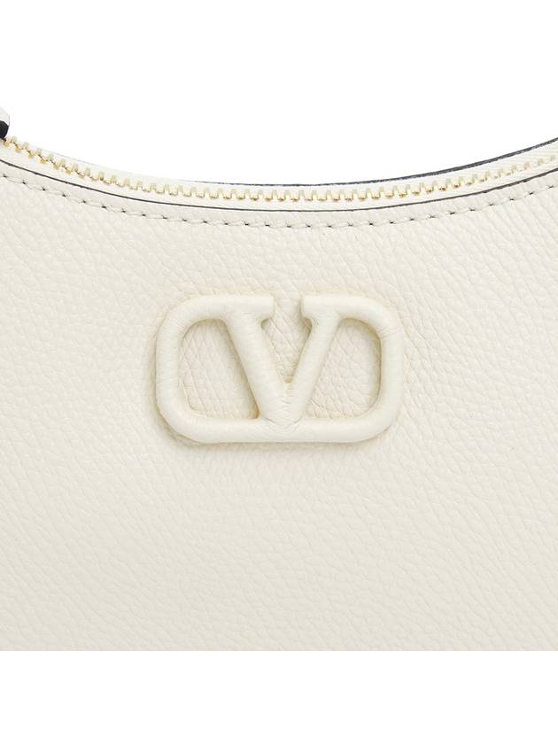 V Logo Hobo Shoulder Bag Ivory - VALENTINO - BALAAN 9