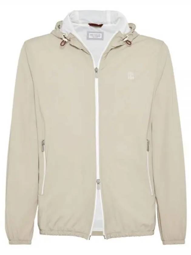 Embroidered Logo Zip-up Hoodie Sand - BRUNELLO CUCINELLI - BALAAN 2