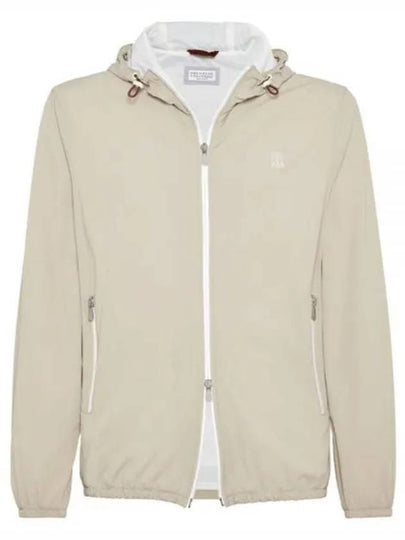 Embroidered Logo Zip-up Hoodie Sand - BRUNELLO CUCINELLI - BALAAN 2