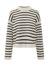 Striped Cotton Wool Knit Top - AMI - BALAAN 2