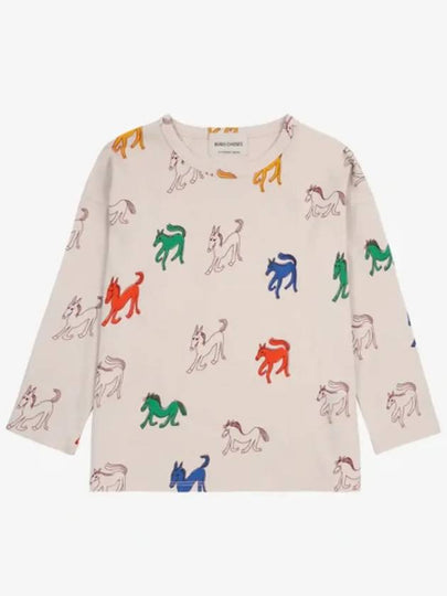 Wonder Horse All Over Long Sleeve T Shirt B224AC011 Italian Kids - BOBO CHOSES - BALAAN 2