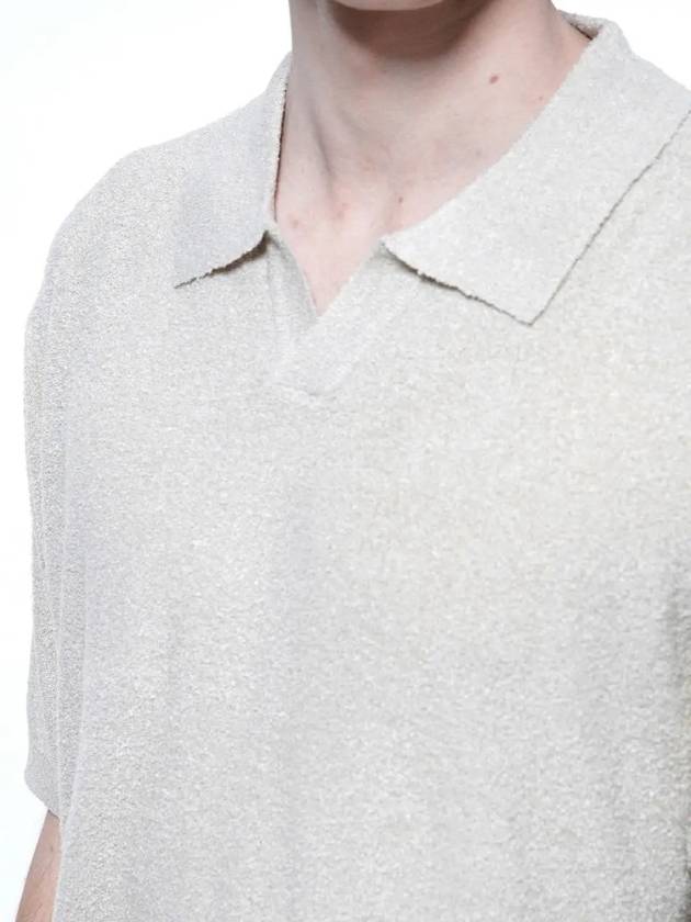 Men s BOCHK LG boucle open collar half knit light gray - CHANCE'S NOI - BALAAN 9