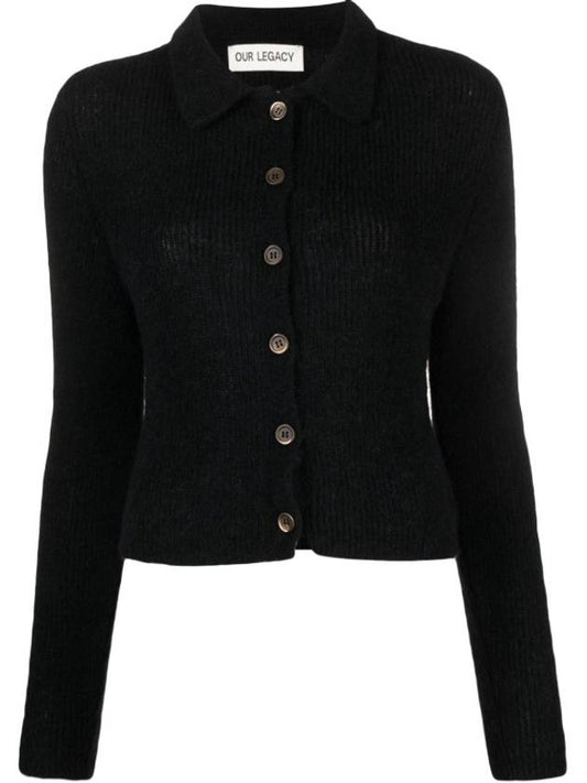 Mazzi Polo Fuzzy Alpaca Cardigan Black - OUR LEGACY - BALAAN 2