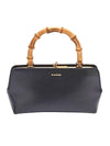 Goji Bamboo Mini Tote Bag Black - JIL SANDER - BALAAN 3