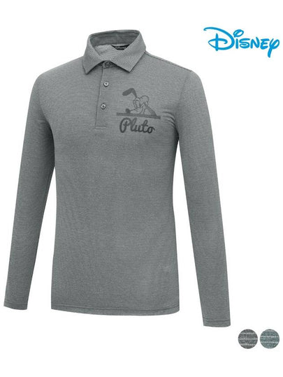 Disney Striped Logo Long Sleeve Collar T-Shirt DO1MTS011 - DISNEY GOLF - BALAAN 2