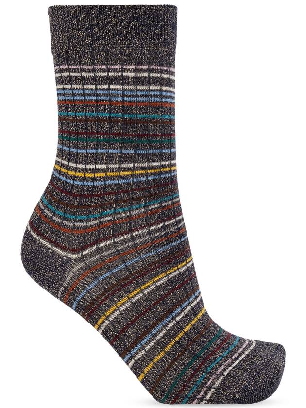 Paul Smith Three-pack Of Cotton Socks With Lurex Thread, Women's, Multicolour - PAUL SMITH - BALAAN 4