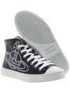 Plimsoll Eco Leather High Top Sneakers Black - VIVIENNE WESTWOOD - BALAAN 6