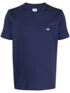 Logo Patch Crew Neck Cotton Short Sleeve T-Shirt Navy - CP COMPANY - BALAAN 1