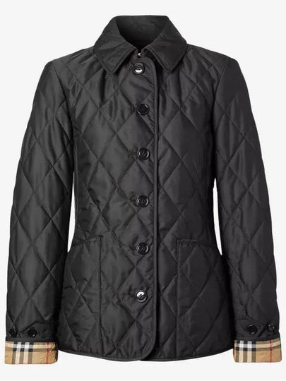 Diamond Quilted Thermoregulated Jacket Black - BURBERRY - BALAAN 2