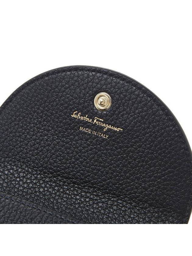 Gancini Compact Card Wallet Black - SALVATORE FERRAGAMO - BALAAN 10