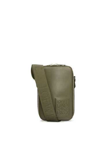 Vertical Pocket Calfskin Cross Bag Green - LOEWE - BALAAN 1