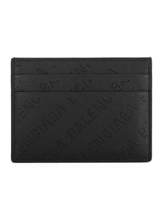 Logo Perforated Cash Card Holder Black - BALENCIAGA - BALAAN 3