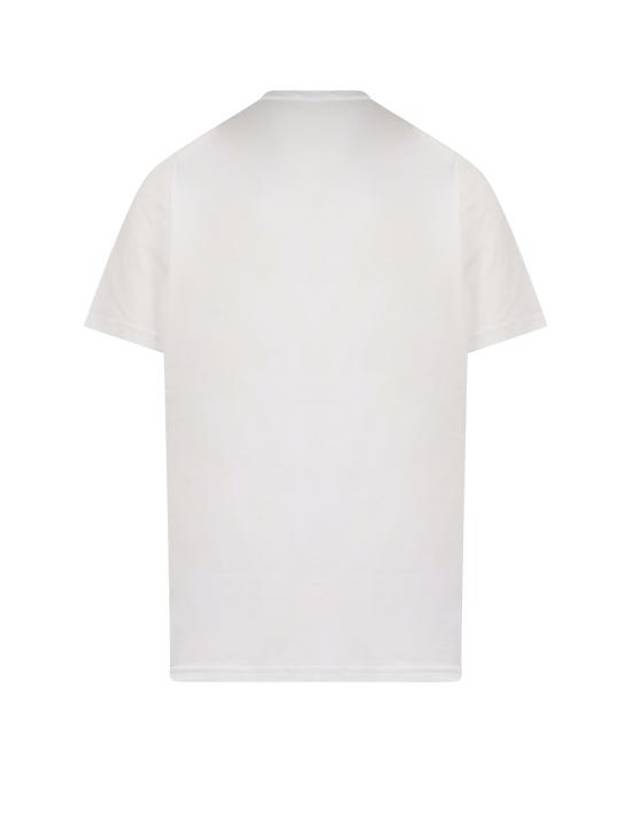 Men's Logo Embroidery Short Sleeve T-Shirt White - ALEXANDER MCQUEEN - BALAAN 3