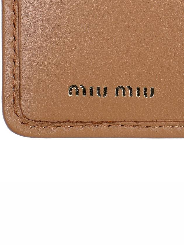 Matelasse Leather Half Wallet Caramel - MIU MIU - BALAAN 8