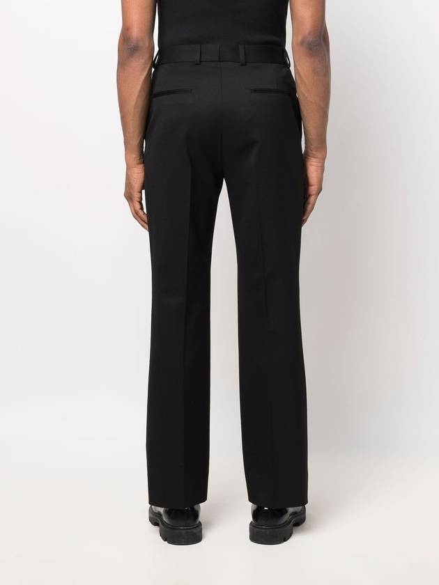 Men's Stretch Wool Blend Straight Pants Black - VALENTINO - BALAAN 18