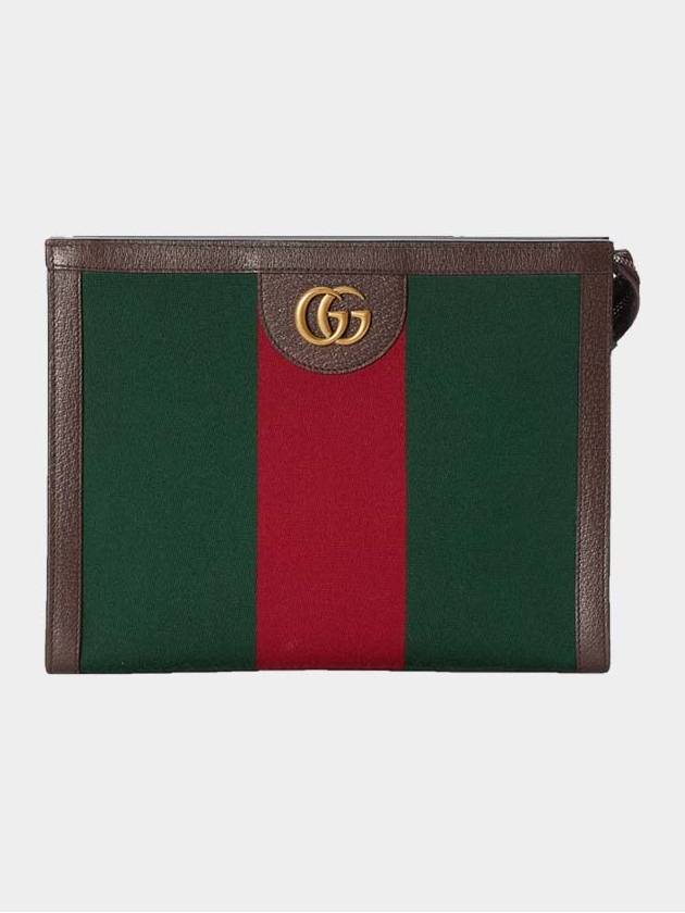 Double G Web Beauty Case Clutch Bag Green - GUCCI - BALAAN 2