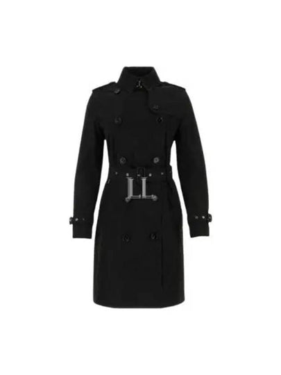 Mid-Length Lightweight Kensington Trench Coat Black - BURBERRY - BALAAN 2