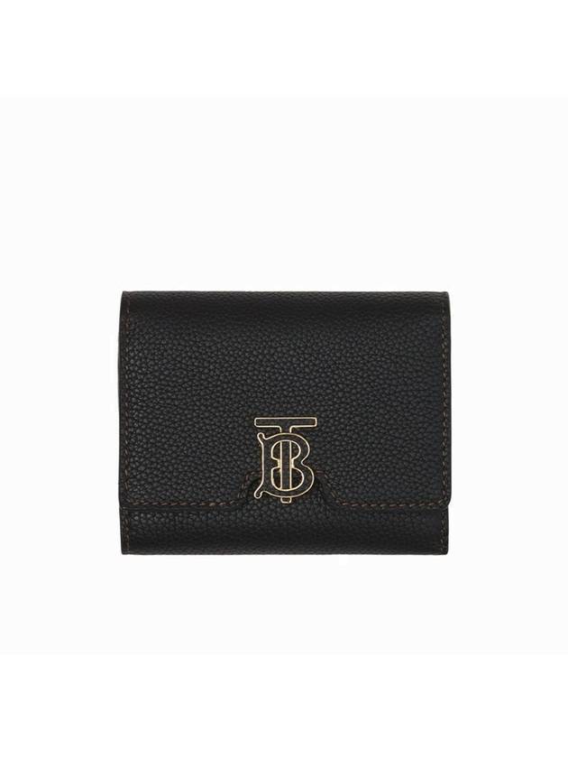 Monogram Motif Grainy Leather Folding Wallet Black - BURBERRY - BALAAN 2