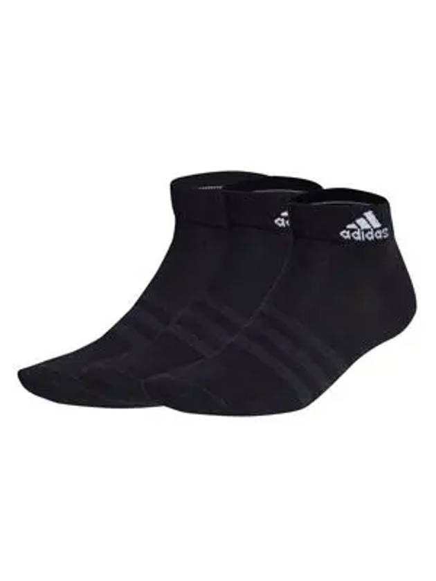 Thin And Light Ankle Socks 3 Pairs Black - ADIDAS - BALAAN 3