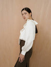 Ivory flare collar blouse - YOUNESS - BALAAN 3