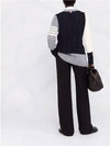 diagonal fun mix pointel cable wool knit top - THOM BROWNE - BALAAN.