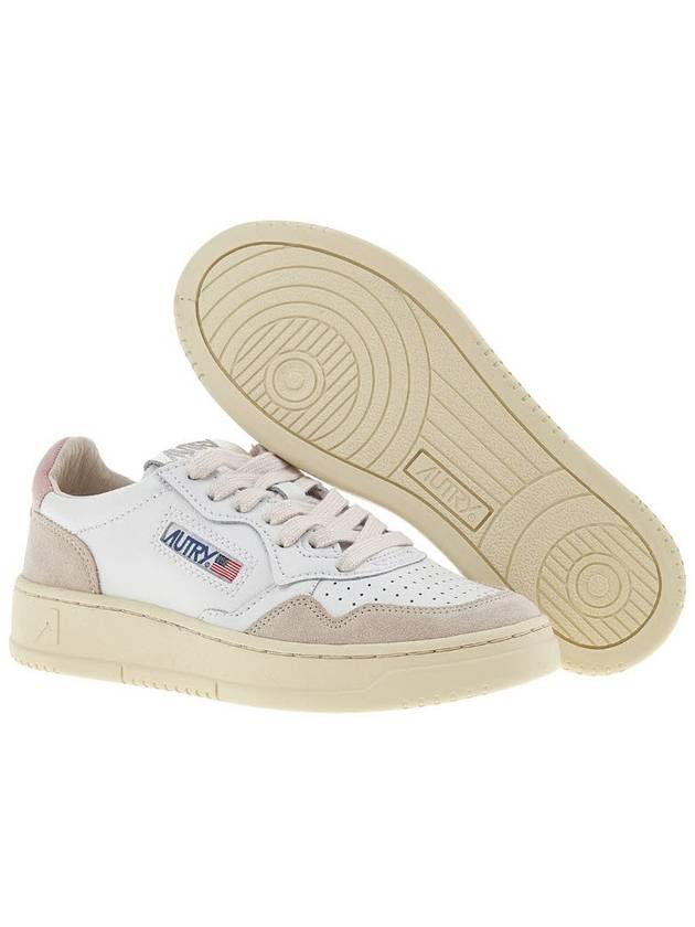 Medalist Leather Suede Low Top Sneakers White Pink - AUTRY - BALAAN 6