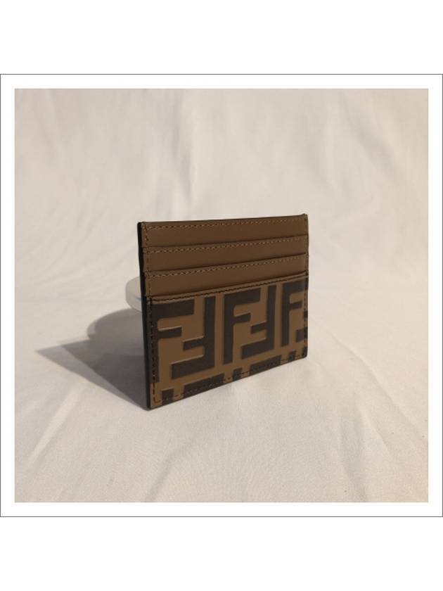 FF Logo Pattern Card Wallet Brown - FENDI - BALAAN 4