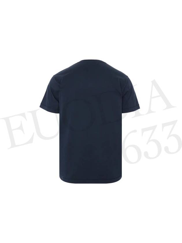 Logo Patch Short Sleeves T-Shirt Navy - STONE ISLAND - BALAAN 3