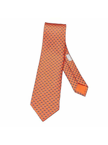 Rocking Horse Tie Orange - HERMES - BALAAN 1