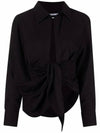 Le Chemise Bahia Twist Shirt Black - JACQUEMUS - BALAAN.