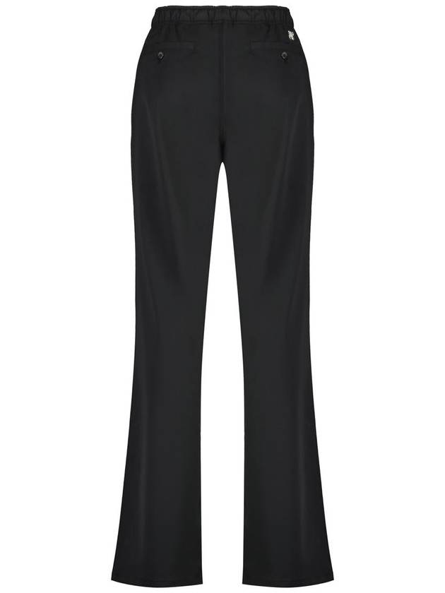 Embroidered Logo Drawstring Straight Pants Black - PALM ANGELS - BALAAN 3