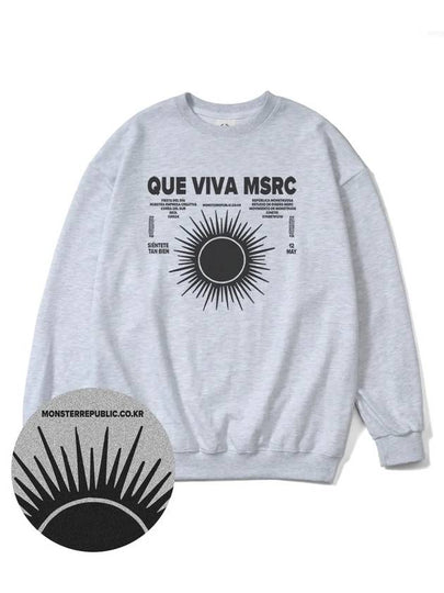 Viva MSRC Black Overfit Sweatshirt Melange Grey - MONSTER REPUBLIC - BALAAN 2