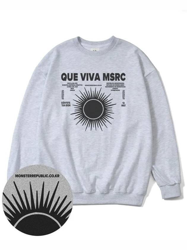 Viva MSRC Black Overfit Sweatshirt Melange Gray - MONSTER REPUBLIC - BALAAN 3