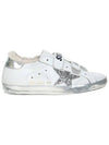 Old School Glitter Low Top Sneakers Silver White - GOLDEN GOOSE - BALAAN 3