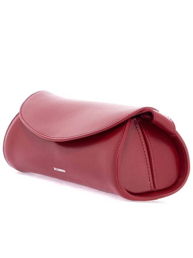 cedar red mini cannolo leather crossbody bag - JIL SANDER - BALAAN 3