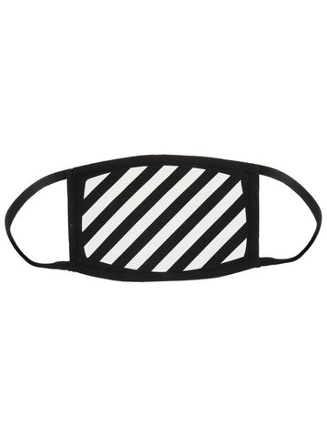 Diag Stripe Mask White Black - OFF WHITE - BALAAN 1