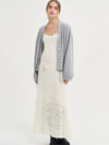 Charlotte Pearl Button Cozy Cardigan Gray - SORRY TOO MUCH LOVE - BALAAN 1