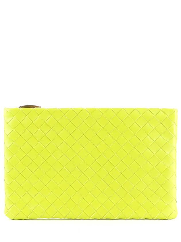 Intrecciato Medium Clutch Bag Acid Kiwi - BOTTEGA VENETA - BALAAN 2