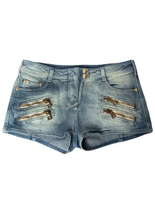 Zipper denim hot pants 5545 190N - BALMAIN - BALAAN 1