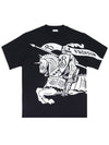 EKD Print Cotton Short Sleeve T-Shirt Black - BURBERRY - BALAAN 2