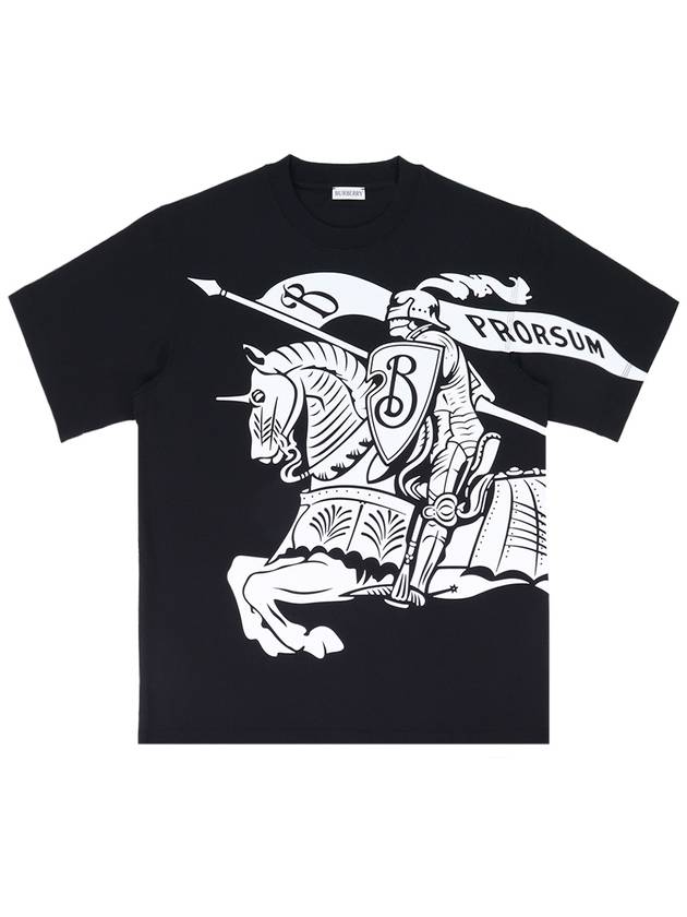 EKD Print Cotton Short Sleeve T-Shirt Black - BURBERRY - BALAAN 2