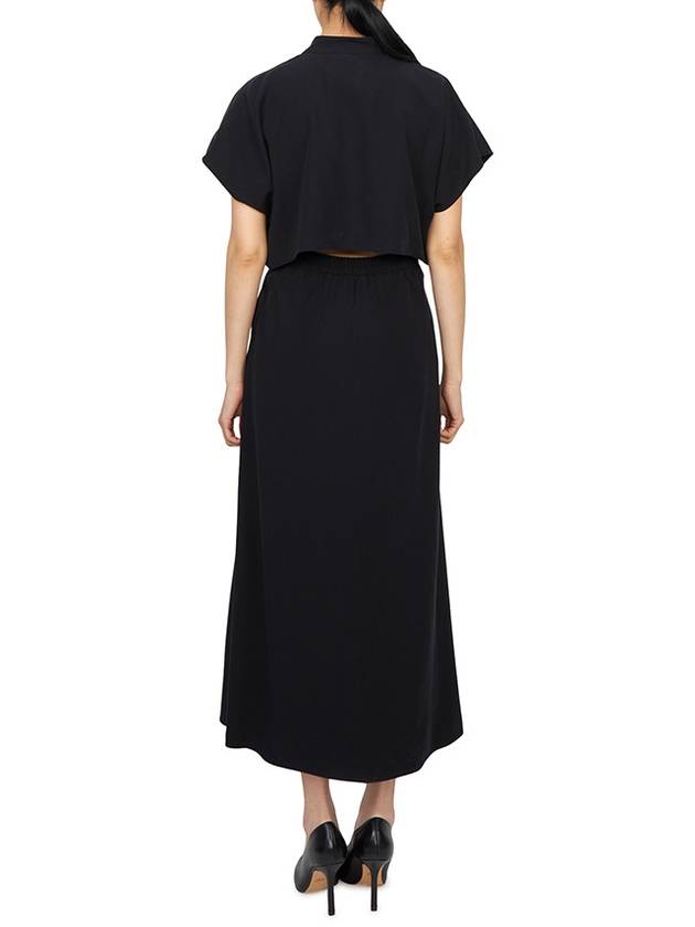 Women's Short Sleeve Long Dress Black - VANESSA BRUNO - BALAAN 4