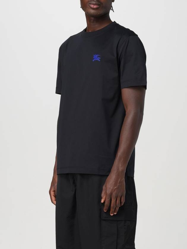 EKD Embroidered Cotton Short Sleeve T-Shirt Black - BURBERRY - BALAAN 5