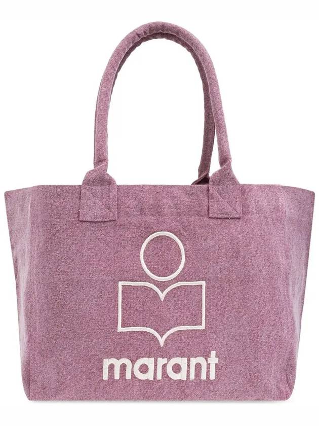 Yenky Zipper Logo Washed Cotton Tote Bag Pink - ISABEL MARANT - BALAAN 2