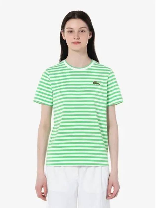 Women s Striped Short Sleeve T Shirt TF251E 54G UYX Domestic Product GQ2N24021642992 - LACOSTE - BALAAN 1